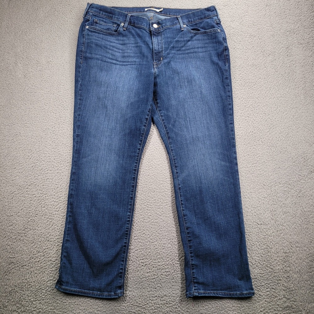 LEVIS Jeans Womens SIze 20W Classic Straight Leg Medium Wash Stretch Denim 40x29